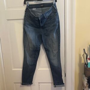 NYDJ Blue Alina Convertible Ankle Jeans Lift X Tuck Technology Size 2
